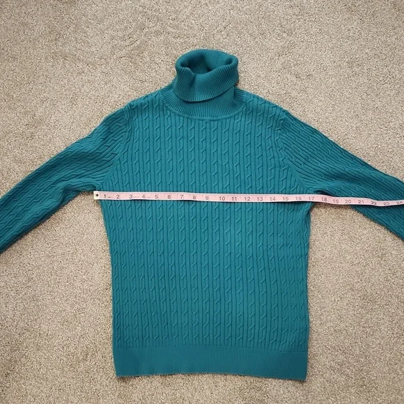 Turtleneck sweater Talbots, green, M - Picture 3 of 3